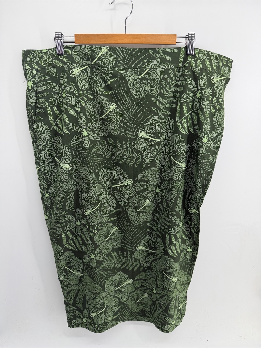 Rip Skirt performance quick dry Hawaiian print swim coverup wrap midi skirt XXL